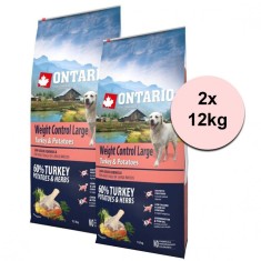 ONTARIO Weight Control Large - turkey &amp;amp;amp; potatoes 2 x 12kg foto