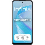 Telefon mobil Infinix Smart 8 4G, 64GB, 3GB RAM, Dual SIM, Galaxy White