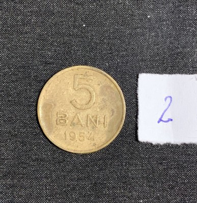 Moneda 5 bani 1954 RPR foto