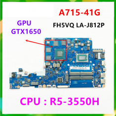 Placa de baza noua pentru Acer A715-41G cod NB.Q8Q11.001 Procesor R5-3550H Cip grafic N18PG-62-A1 cu 4GB memorie