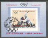Korea 1983 Sport, Pre-Olympics, Los Angeles, imperf. sheet, used T.269, Stampilat