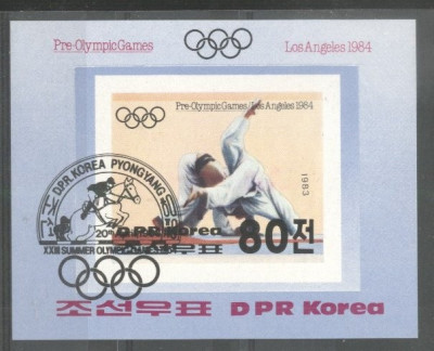 Korea 1983 Sport, Pre-Olympics, Los Angeles, imperf. sheet, used T.269 foto