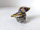 Pasare / pasarica de sticla Padurea Neagra RSR, veche, vintage, decor, 6x4cm