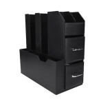 Stand organizator pentru cafea, 2 sertare, 9 compartimente, 29x28.5x13.5 cm, negru, ProCart