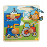 Primul meu puzzle - 4 mijloace de transport PlayLearn Toys, BigJigs Toys