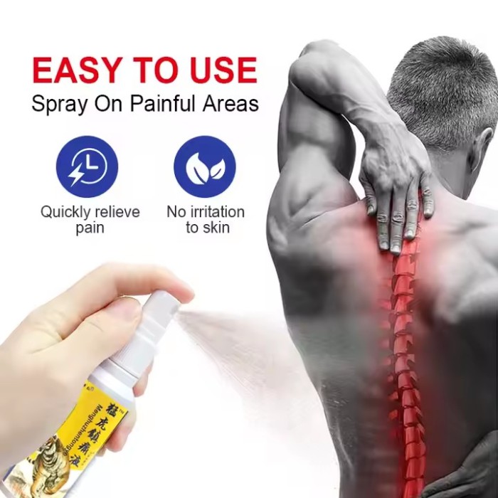 Spray analgezic tigru, relaxare musculară, artrită, dureri de spate, poțiune chineză pe bază de plante pentru dureri articulare, lichid 60 ml.