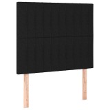 Cumpara ieftin Tablie de pat neagra 90x5x118/128 cm, material textil