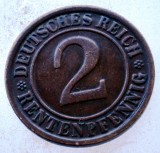7.703 GERMANIA WEIMAR 2 RENTENPFENNIG 1923 D, Europa, Bronz