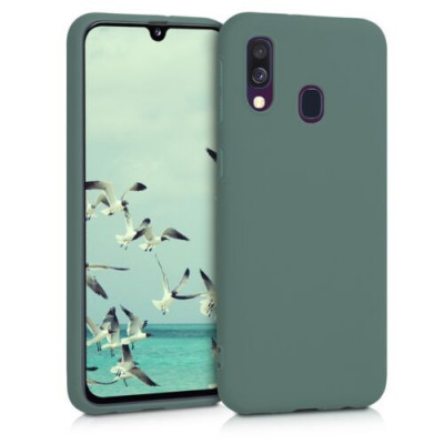 Husa pentru Samsung Galaxy A40, Silicon, Verde, 48547.166 foto