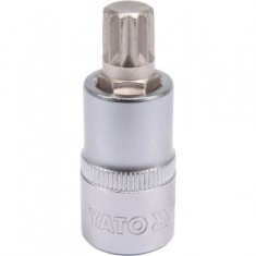 Bit spline M12 cu adaptor 1/2&quot;, 55 mm, Cr-V, Yato YT-04344