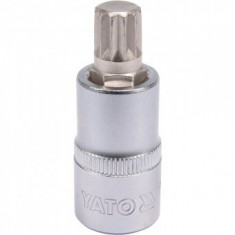 Bit spline M12 cu adaptor 1/2", 55 mm, Cr-V, Yato YT-04344