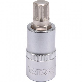 Bit spline M12 cu adaptor 1/2&quot;, 55 mm, Cr-V, Yato YT-04344