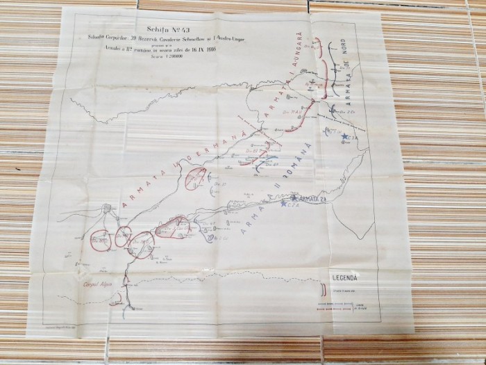 Harta. Schita nr.43, primul razboi mondial, detalii in descriere