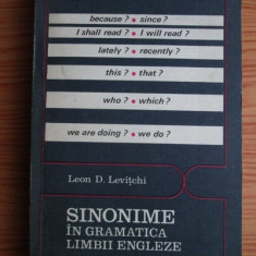 Leon D. Levitchi - Sinonime in gramatica limbii engleze