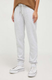 Superdry pantaloni de trening culoarea gri, melanj