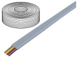 Cablu telecomunica&Aring;&pound;ii litat 8x28AWG argintiu 100m