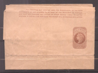 Great Britain - Rare Postal stationery UNUSED Wrapper Half Penny D.1102 foto