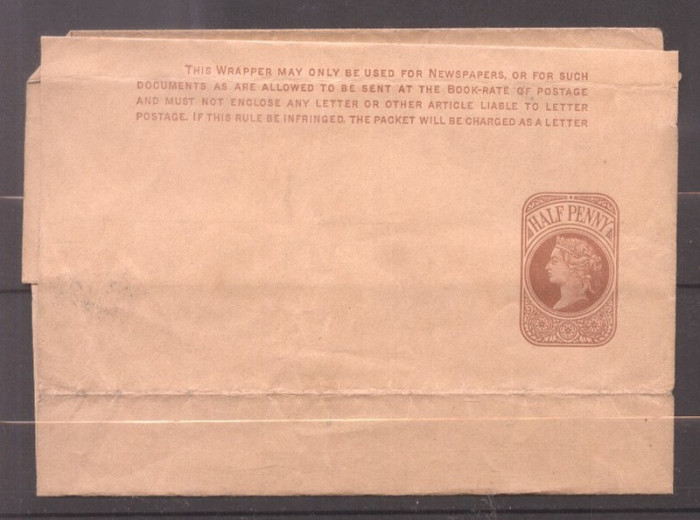 Great Britain - Rare Postal stationery UNUSED Wrapper Half Penny D.1102