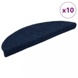 vidaXL Covorașe scări autoadezive 10 buc. bleumarin 56x17x3 cm punch
