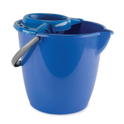 Galeata Rotunda Storcator STERK, 12L, Albastru Deschis, Galeti Rotunde cu Storcator pentru Mop, Galeti Plastic cu Storcator, Galeti 12 Litri cu Storca foto