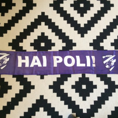 esarfa Poli Timisoara Politehnica fotbal club reclama Bergembier fan sport