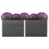 Gossi strat inaltat de gradina, gri, 250 x 50 x 91 cm, wpc