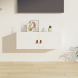 Gossi dulap de perete, alb, 80x30x30 cm, lemn masiv de pin