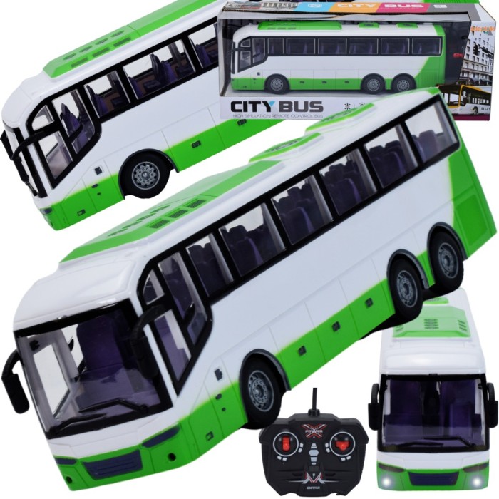 AUTOBUZ ȘCOLAR DE ORAȘ CU TELECOMANDĂ RC 1:30 AKU+USB