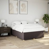 VidaXL Cadru de pat fără saltea, maro &icirc;nchis, 140x200 cm, textil