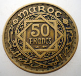 7.668 MAROC PROTECTORAT FRANCEZ MOHAMMED V 50 FRANCS FRANCI 1371/1952, Africa, Bronz-Aluminiu
