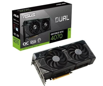 Placa video ASUS RTX&amp;trade; 4070 DUAL OC, 12GB GDDR6X, 192-bit foto
