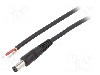 Cablu alimentare DC, cabluri, DC 5,5/1,7 mufa, negru, 0,5m, WEST POL - P55-TT-C100-050BK