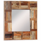 Oglinda de perete, 50x50 cm, lemn masiv reciclat GartenMobel Dekor, vidaXL