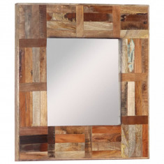 Oglinda de perete, 50x50 cm, lemn masiv reciclat GartenMobel Dekor