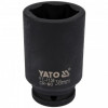 Cheie tubulara hexagonala de impact Yato YT-1138, adanca 38mm, prindere patrat 3/4&quot;, Cr-Mo