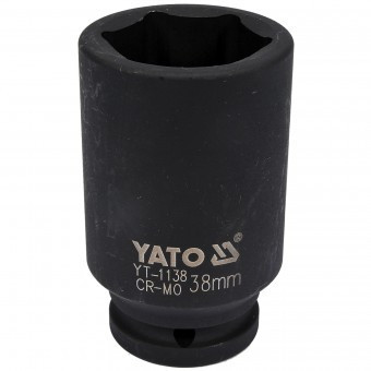 Cheie tubulara hexagonala de impact Yato YT-1138, adanca 38mm, prindere patrat 3/4&amp;quot;, Cr-Mo foto