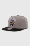 Mitchell&amp;Ness sapca Brooklyn Nets culoarea gri, cu imprimeu