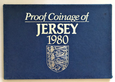 BAILIWIK OF JERSEY SET MONEDE 1980 IN BLISTER ORIGINAL PROOF ANGLIA foto