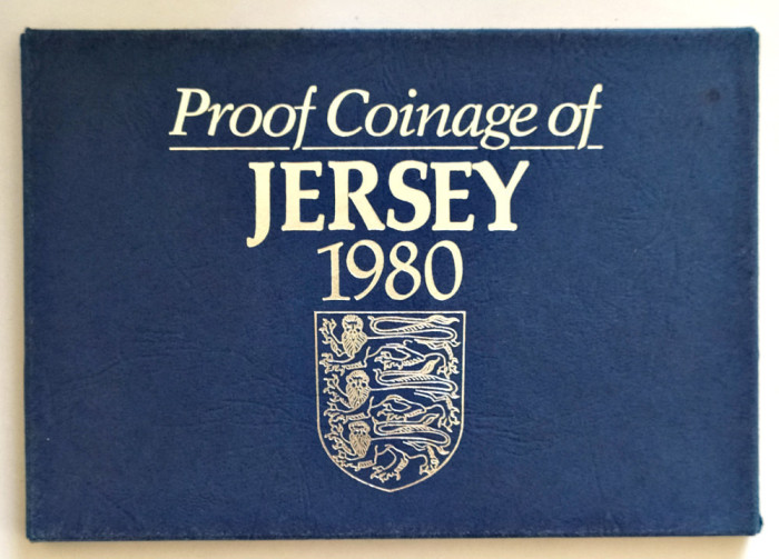 BAILIWIK OF JERSEY SET MONEDE 1980 IN BLISTER ORIGINAL PROOF ANGLIA