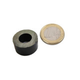Magnet ferita inel &Oslash;20/10 x 10 mm, putere 800 g, Y35