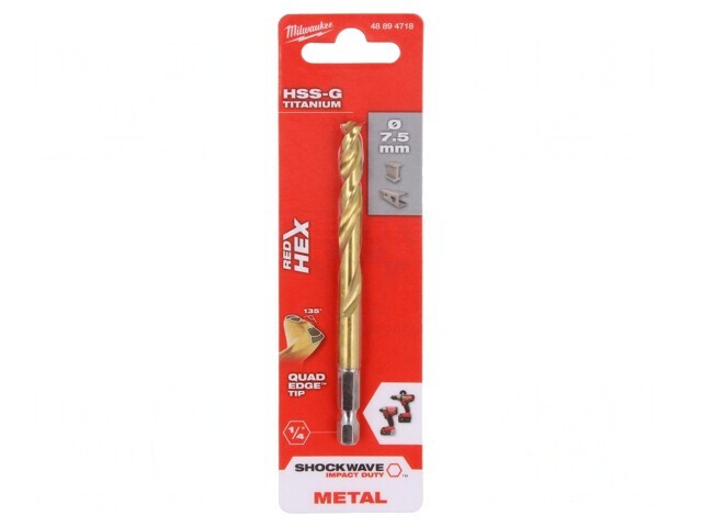 Burghiu Metal Impact &Oslash; 7,5mm HSS-G