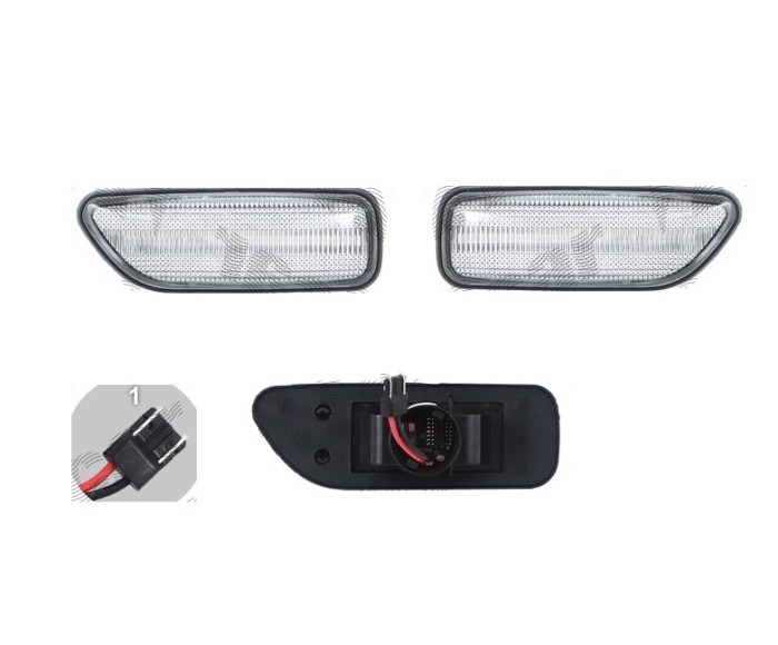 Set lampa semnalizare laterala VOLVO S60 (RS), 11.2000-2010; S80 (TS/XT), 05.1998-04.2006; V70 (P80), 04.2000-2007; XC70 (SW), 03.2000-2007; XC90 (C_