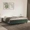 vidaXL Saltea de pat cu arcuri, verde &icirc;nchis, 160x220x20 cm, catifea 4016627