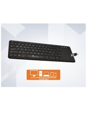 Keyboard Techmade Wireless Tm Bk268t Touchpad Black PC