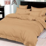 Cumpara ieftin Lenjerie Damasc cu elastic 180x200 Premium Bej (Finet)