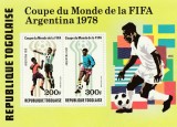 Togo 1978 - Sport , C.M. Argentina &#039;78 , bloc 2 valori dantelate , MNH , Mi.Bl.133