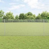 Cumpara ieftin &Icirc;ngrădire cu st&acirc;lpi Argintiu 1 x 25 m Oțel