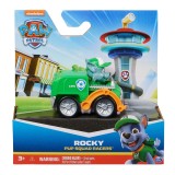 PATRULA CATELUSILOR PUP SQUAD RACERS VEHICUL CU FIGURINA ROCKY SuperHeroes ToysZone
