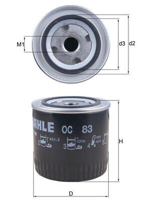 MAHLE OC 83 Filtru ulei