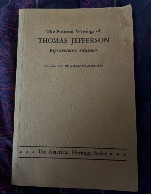 The political writings of Thomas Jefferson / Edward Dumbauld foto